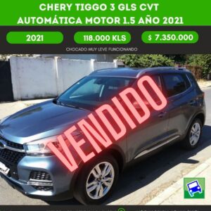 CHERY TIGGO 3 GLS CVT automática Motor 1.5 AÑO 2021