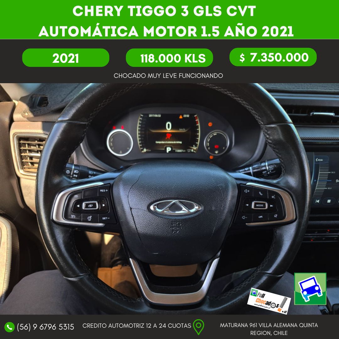 CHERY TIGGO 3 GLS CVT automática Motor 1.5 AÑO 2021 - Imagen 11