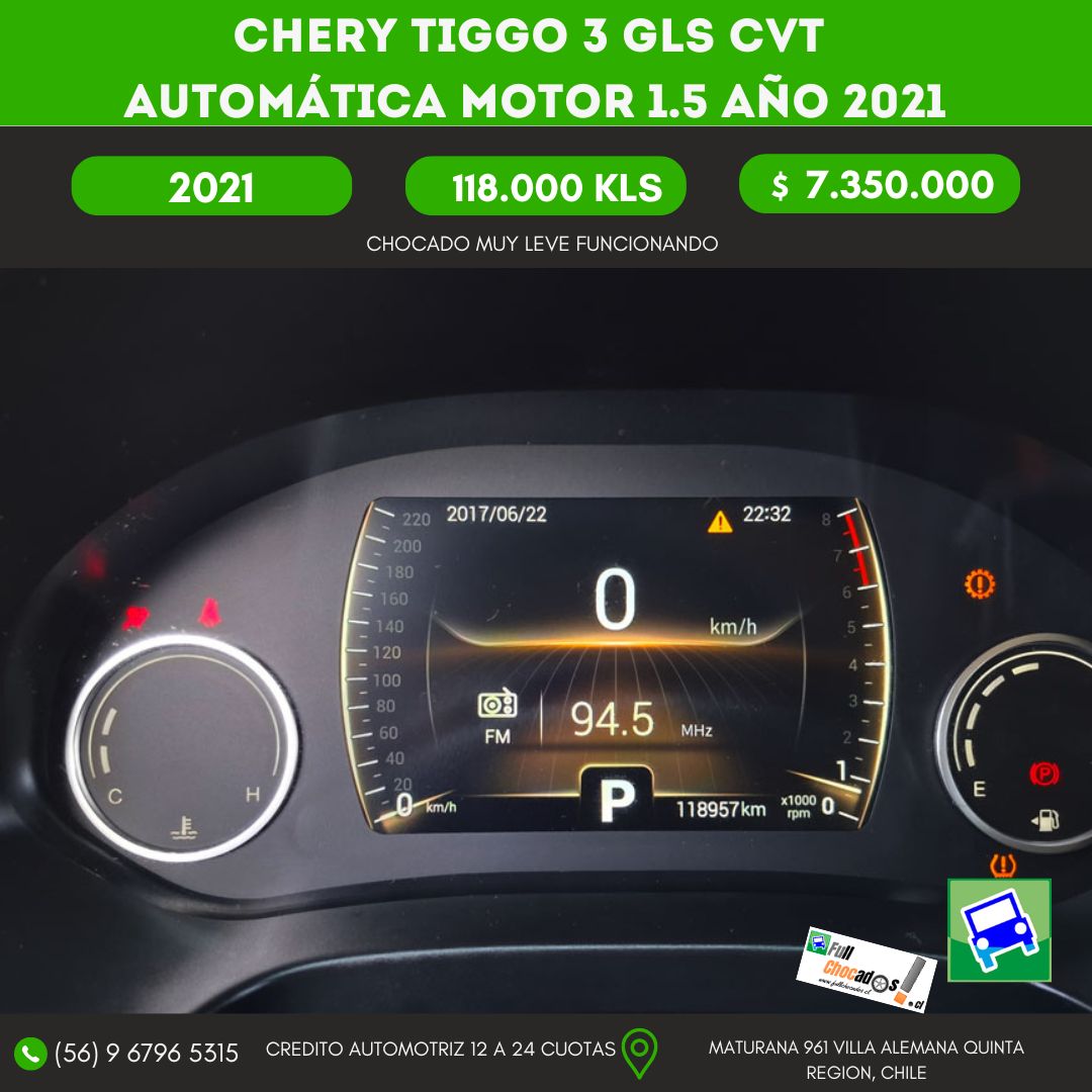 CHERY TIGGO 3 GLS CVT automática Motor 1.5 AÑO 2021 - Imagen 14
