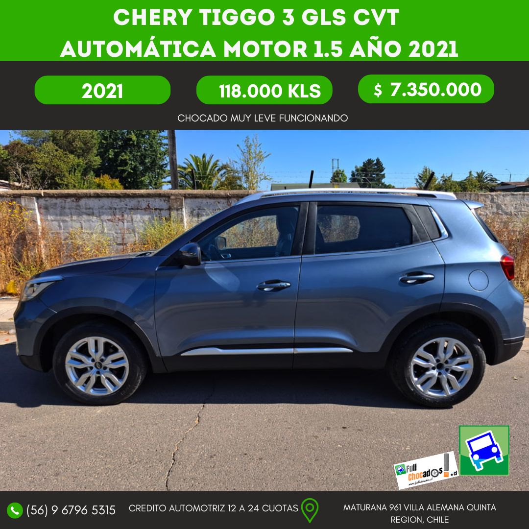 CHERY TIGGO 3 GLS CVT automática Motor 1.5 AÑO 2021 - Imagen 3
