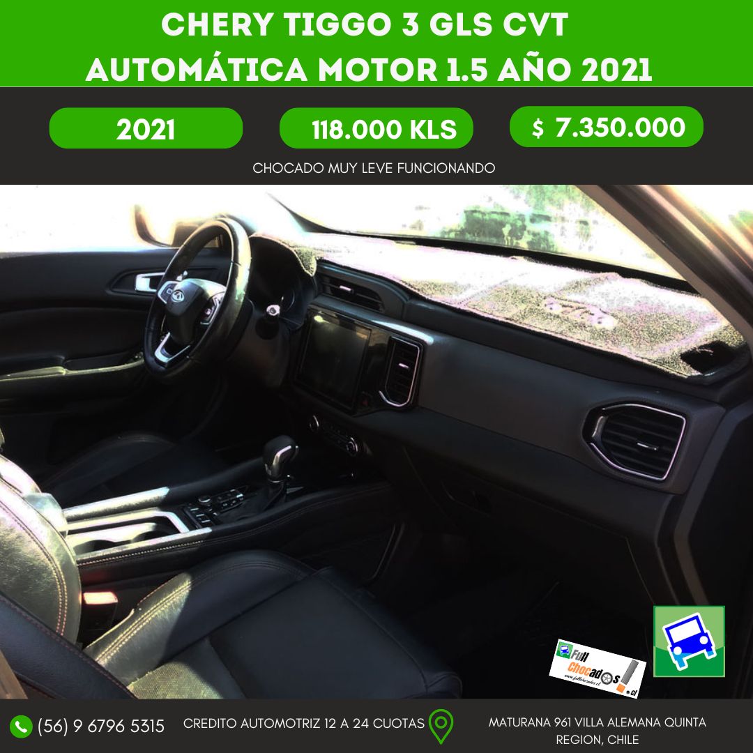 CHERY TIGGO 3 GLS CVT automática Motor 1.5 AÑO 2021 - Imagen 9