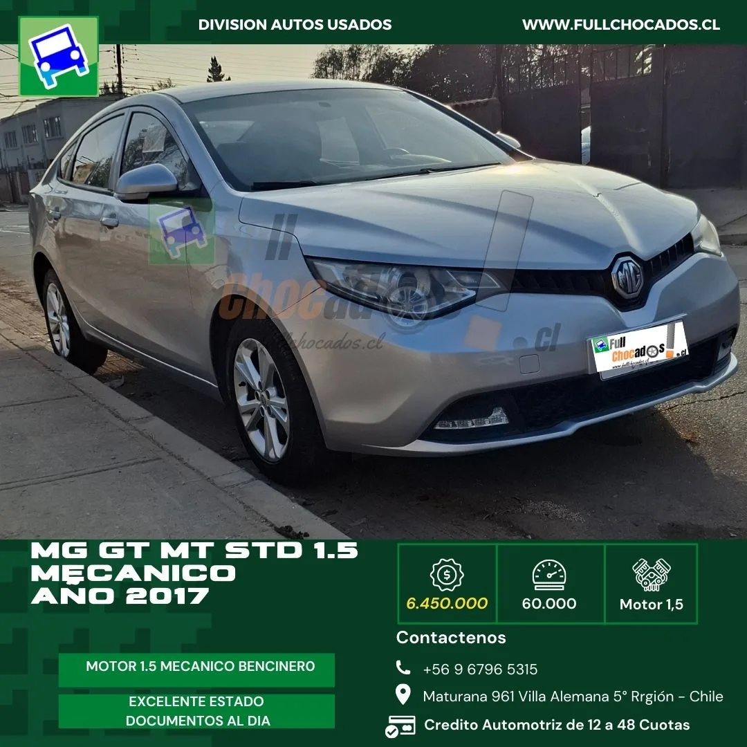 MG GT MT STD | mecánico | Motor 1.5 AÑO 2017